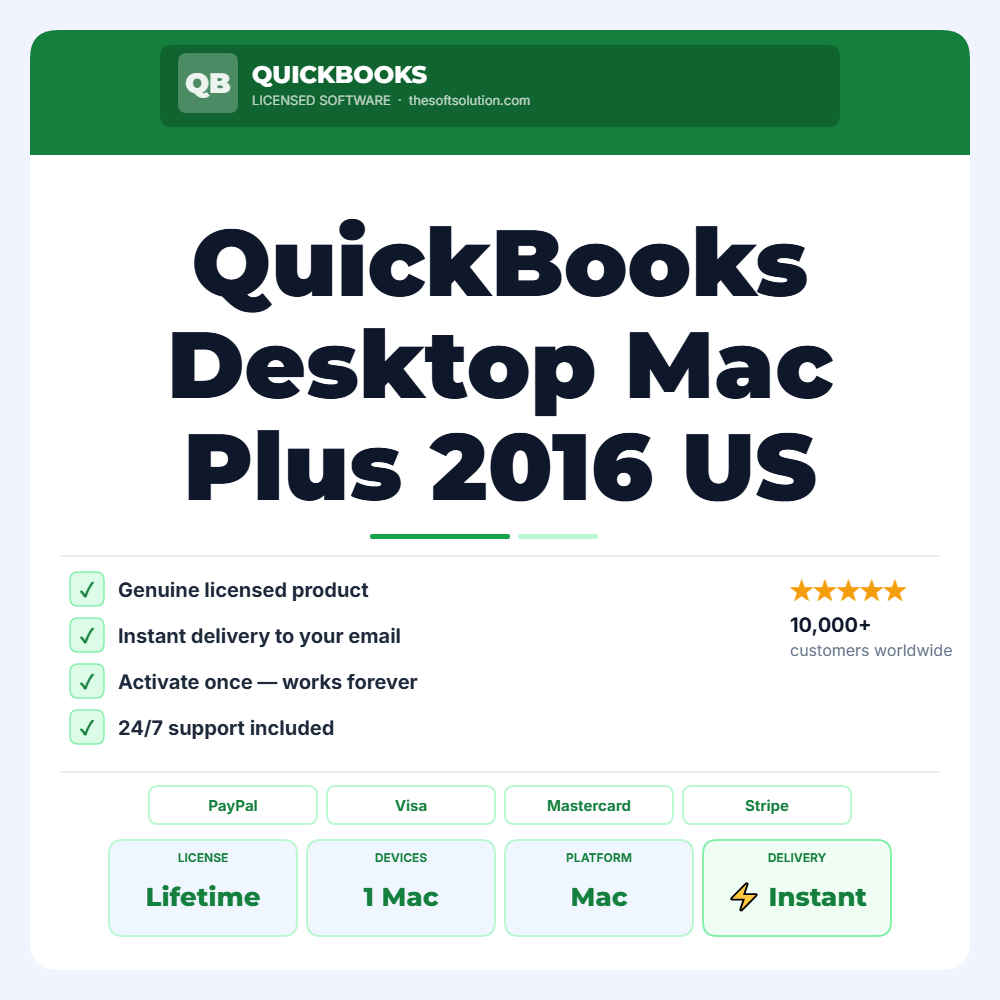Buy QuickBooks Desktop Mac Plus 2016 US – Genuine License | The Soft Solution