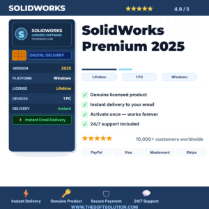 Buy SolidWorks Premium 2025 – Complete Product Design and Simulation Software – Genuine License | The Soft Solution