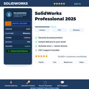 Buy SolidWorks Professional – Genuine License Key – TheSoftSolution