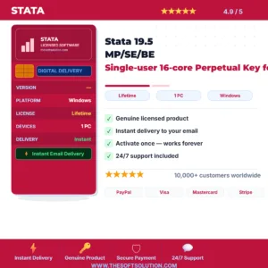 Buy Stata 19.5 MP/SE/BE Single-user 16-core Perpetual Key for Windows – Genuine License | The Soft Solution