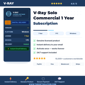 Buy V-Ray Solo – Genuine Subscription Access – TheSoftSolution