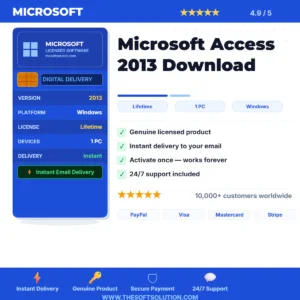 Buy Microsoft Access 2013 Download – Genuine License | The Soft Solution