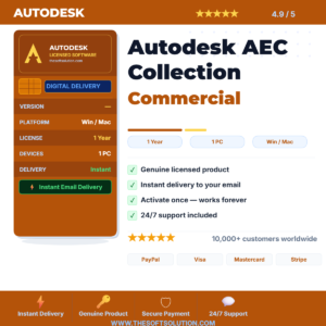 Buy Autodesk AEC Collection Commercial – 1 Year Subscription – Genuine License | The Soft Solution