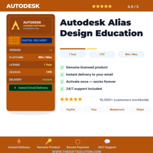 Buy Autodesk Alias Design Education – 1 Year Subscription – Genuine License | The Soft Solution