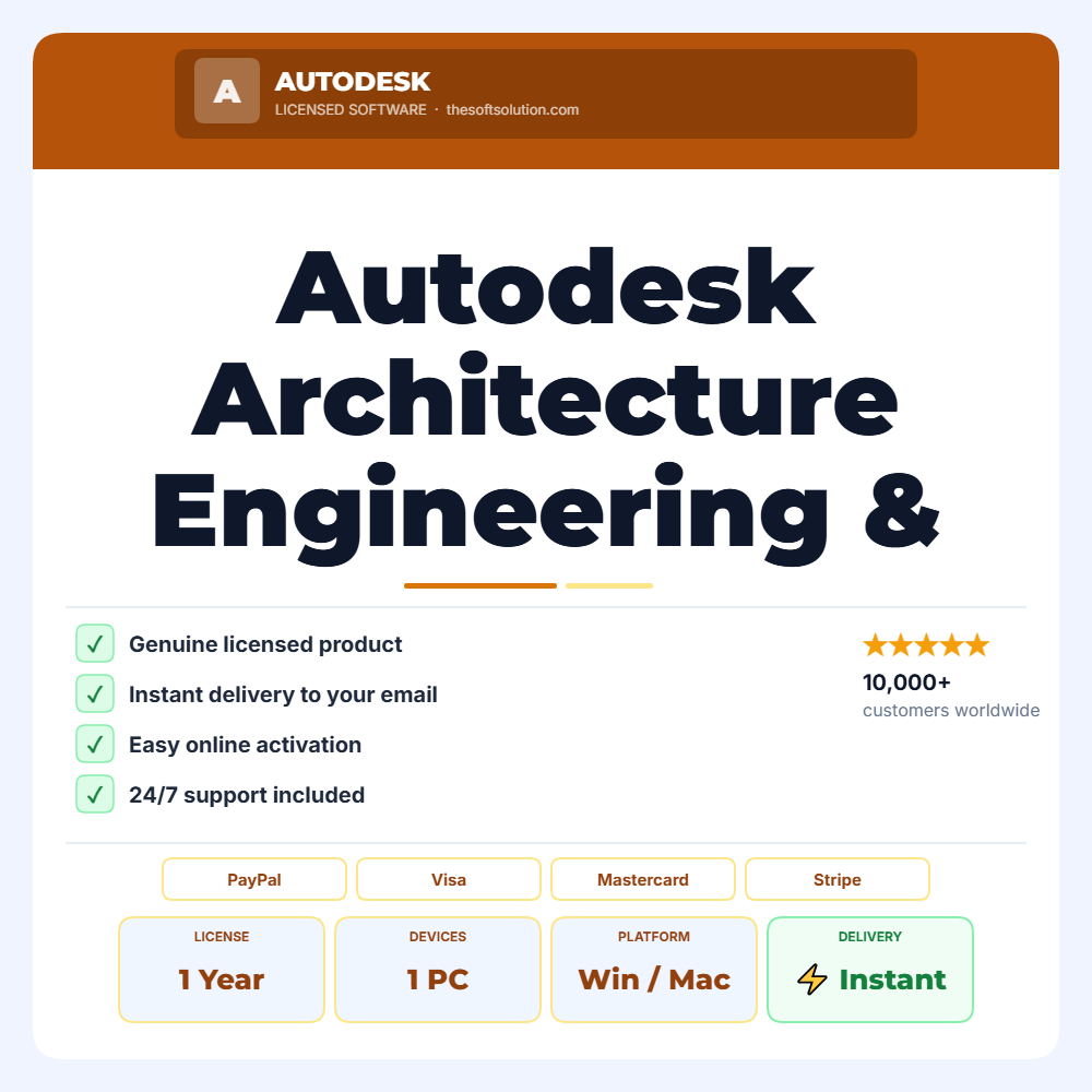 Buy Autodesk Architecture Engineering & Construction Collection Commercial – 1 Year Subscription – Genuine License | The Soft