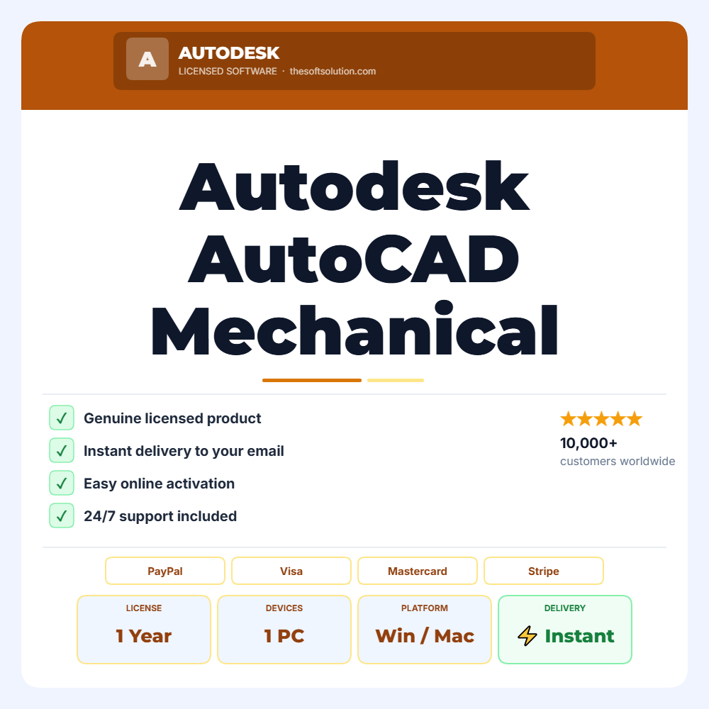 Buy Autodesk AutoCAD Mechanical Education – 1 Year Subscription – Genuine License | The Soft Solution