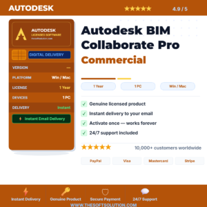 Buy Autodesk BIM Collaborate Pro Commercial – 1 Year Subscription – Genuine License | The Soft Solution