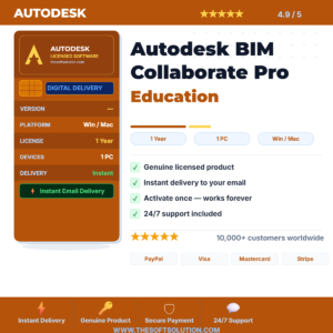 Buy Autodesk BIM Collaborate Pro Education – 1 Year Subscription – Genuine License | The Soft Solution