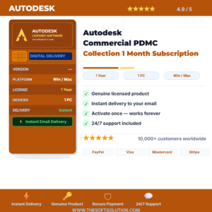 Buy Autodesk Commercial PDMC Collection 1 Month Subscription – Genuine License | The Soft Solution