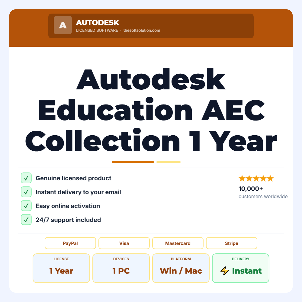 Buy Autodesk Education AEC Collection 1 Year Subscription – Genuine License | The Soft Solution