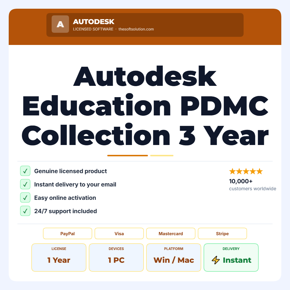Buy Autodesk Education PDMC Collection 3 Year Subscription – Genuine License | The Soft Solution