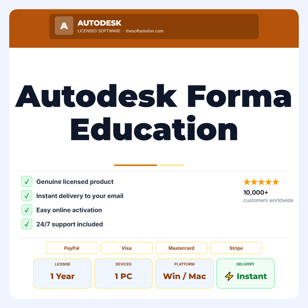 Buy Autodesk Forma Education – 1 Year Subscription – Genuine License | The Soft Solution