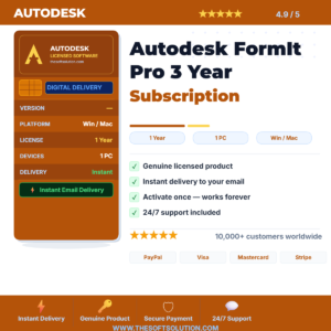 Buy Autodesk FormIt Pro 3 Year Subscription – Genuine License | The Soft Solution