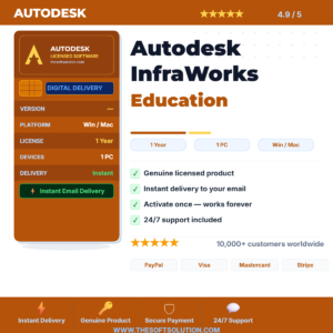 Buy Autodesk InfraWorks Education – 1 Year Subscription – Genuine License | The Soft Solution