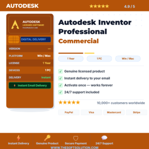 Buy Autodesk Inventor Professional Commercial – 1 Year Subscription – Genuine License | The Soft Solution