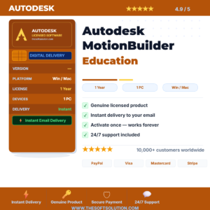 Buy Autodesk MotionBuilder Education – 1 Year Subscription – Genuine License | The Soft Solution