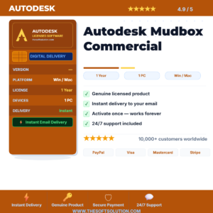 Buy Autodesk Mudbox Commercial – 1 Year Subscription – Genuine License | The Soft Solution