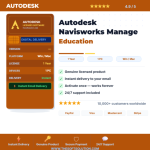 Buy Autodesk Navisworks Manage Education – 1 Year Subscription – Genuine License | The Soft Solution