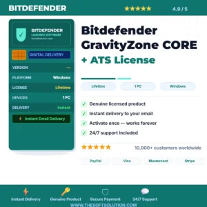 Buy Bitdefender GravityZone CORE + ATS License | Business Security Premium – Genuine License | The Soft Solution