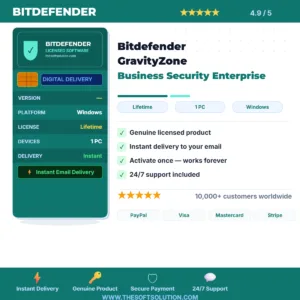 Buy Bitdefender GravityZone Business Security Enterprise | Endpoint Protection – Genuine License | The Soft Solution