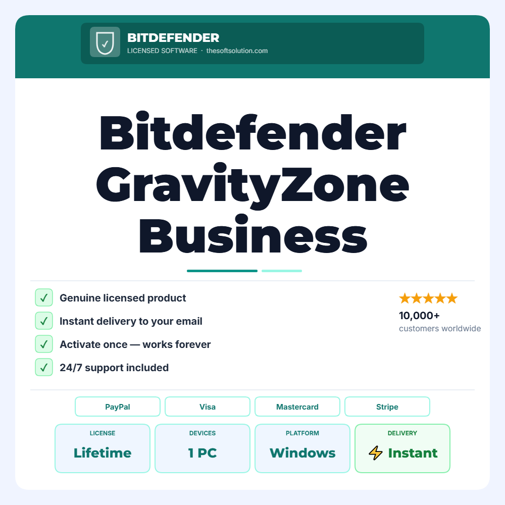 Buy Bitdefender GravityZone Business Security | Endpoint Protection – Genuine License | The Soft Solution