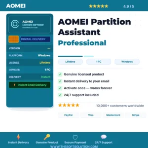 Buy AOMEI Partition Assistant Professional – Advanced Disk Partition Manager & OS Migration Software for Windows – Genuin