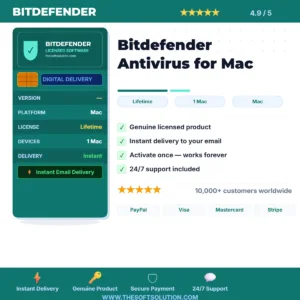 Buy Bitdefender Antivirus for Mac – Genuine License | The Soft Solution