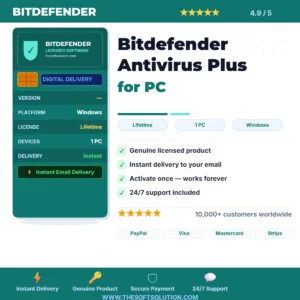 Buy Bitdefender Antivirus Plus for PC – Genuine License | The Soft Solution