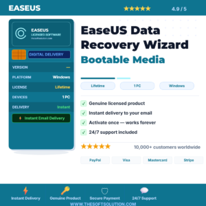Buy EaseUS Data Recovery Wizard Bootable Media – Bootable USB Data Recovery Software for Crashed & Unbootable Windows PCs
