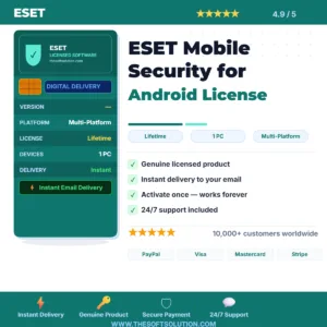 Buy ESET Mobile Security for Android License – Genuine License | The Soft Solution