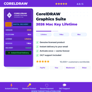 Buy CorelDRAW Graphics Suite 2026 Mac Key Lifetime – Genuine License | The Soft Solution