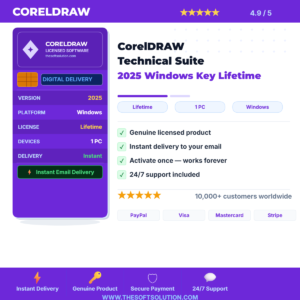 Buy CorelDRAW Technical Suite 2025 Windows Key Lifetime – Genuine License | The Soft Solution