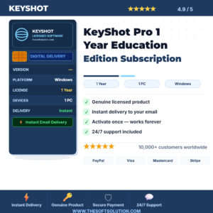 Buy KeyShot Pro 1 Year – Genuine License Key – TheSoftSolution