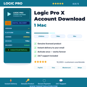 Buy Logic Pro X Account Download 1 Mac – Genuine License | The Soft Solution