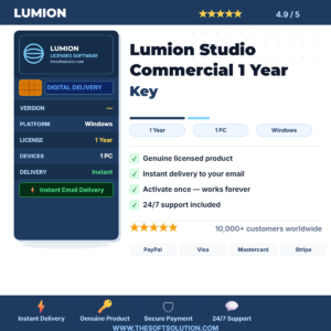 Buy Lumion Studio – Genuine License Key – TheSoftSolution
