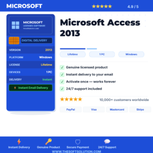 Buy Microsoft Access 2013 Windows – Genuine License Key – TheSoftSolution