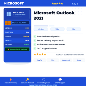 Buy Microsoft Outlook 2021 Mac – Genuine License Key – TheSoftSolution