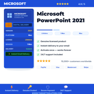 Buy Microsoft PowerPoint 2021 Mac – Genuine License Key – TheSoftSolution