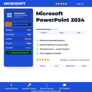 Buy Microsoft PowerPoint 2024 Mac – Genuine License Key – TheSoftSolution
