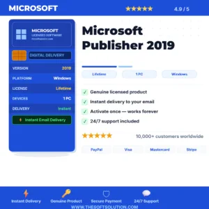 Buy Microsoft Publisher 2019 – Genuine License | The Soft Solution