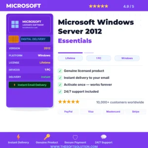 Buy Microsoft Windows Server 2012 Essentials Product Key – Genuine License | The Soft Solution