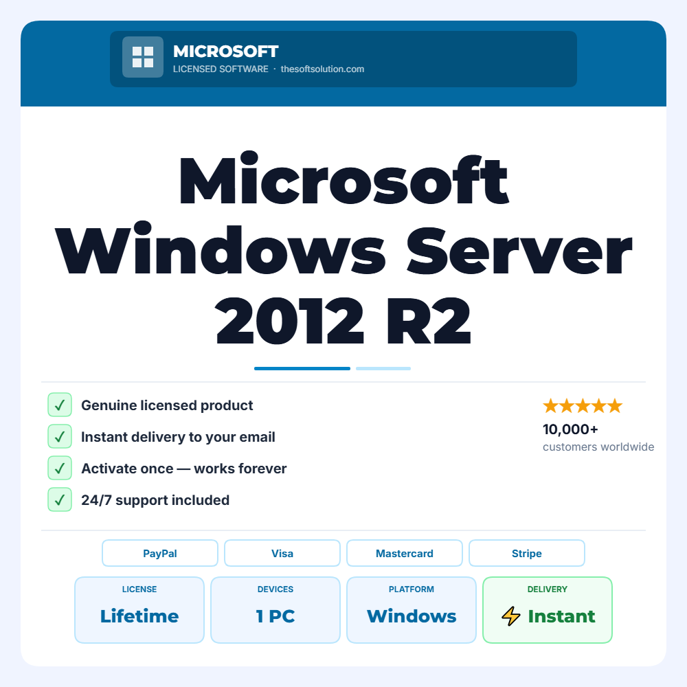 Buy Microsoft Windows Server 2012 R2 Essentials – Genuine License | The Soft Solution