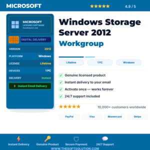 Buy Windows Storage Server 2012 Workgroup | – Genuine License Key – TheSoftSolution
