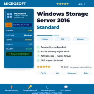 Buy Windows Storage Server 2016 Standard | – Genuine License Key – TheSoftSolution
