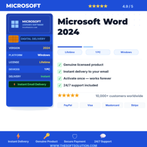 Buy Microsoft Word 2024 Windows – Genuine License Key – TheSoftSolution
