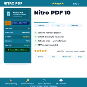 Buy Nitro PDF 10 – Genuine License Key – TheSoftSolution