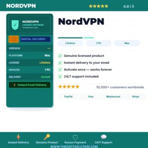 Buy NordVPN – Genuine License Key – TheSoftSolution