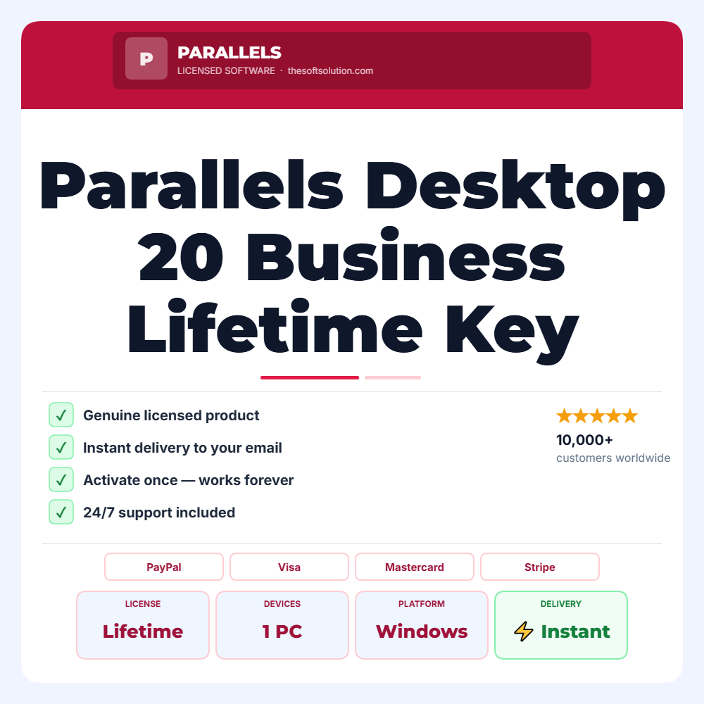 Buy Parallels Desktop 20 Business Lifetime Key – Genuine License | The Soft Solution