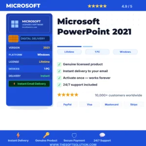 Buy Microsoft PowerPoint 2021 – Genuine License Key – TheSoftSolution
