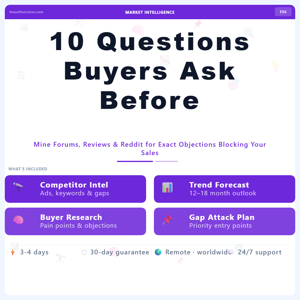 10 Questions Buyers Ask Before Purchasing – Professional Digital Service | The Soft Solution